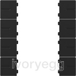 Rocker set 4-gang push-button sensor 4.55 Plus black matt