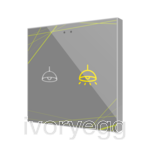 Flat RGB 2. Glass capacitive push button - 2 buttons - 360° Custom