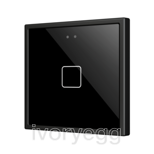 Flat RGB 70 X1. Glass Capacitive push button 70x70 - 1 button - Anthracite