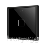 Flat RGB 70 X1. Glass Capacitive push button 70x70 - 1 button - Anthracite