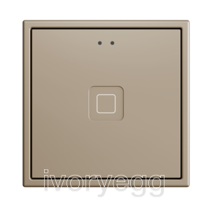Tecla RGB 70 X1. PC-ABS Capacitive push button 70x70 - 1 button - Champagne