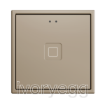 Tecla RGB 70 X1. PC-ABS Capacitive push button 70x70 - 1 button - Champagne