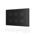 Tecla RGB XL 6. PC-ABS Capacitive push button - 6 buttons - Anthracite