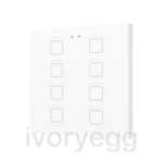 Tecla RGB 8. PC-ABS Capacitive push button - 8 buttons - White