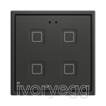 Tecla RGB 70 X4. PC-ABS Capacitive push button 70x70 - 4 buttons - Anthracite