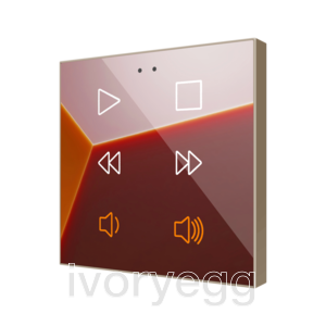 Flat RGB 6. Glass capacitive push button - 6 buttons - 360° Custom