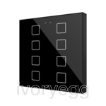 Flat RGB 8. Glass capacitive push button - 8 buttons - Anthracite