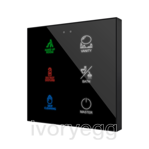 Flat RGB 6. Glass capacitive push button - 6 buttons - Custom