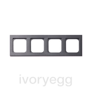Frame - 4 gang - brushed volcanic grey