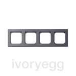 Frame - 4 gang - brushed volcanic grey