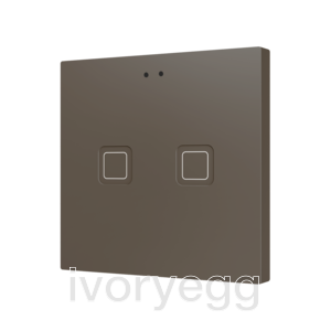 Tecla RGB 2. PC-ABS Capacitive push button - 2 buttons - Mocha