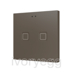 Tecla RGB 2. PC-ABS Capacitive push button - 2 buttons - Mocha