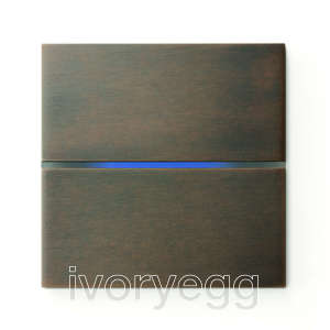 Basalte Sentido CresNET 2 Button Switch in Bronze