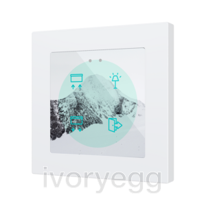 Flat RGB 55 X4. Glass capacitive push button 55x55 - 4 buttons - 360° Custom