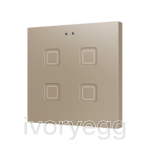 Tecla RGB 4. PC-ABS Capacitive push button - 4 buttons - Champagne