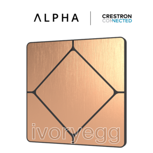 TAP-5 ALPHA Touch Switch - Cresnet, Brushed Copper