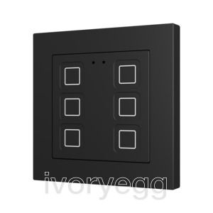 Tecla RGB 55 X6. PC-ABS Capacitive push button 55x55 - 6 buttons - Anthracite