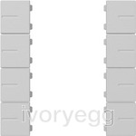 Rocker set, 4-gang for pushbutton sensor 4.55 Plus, grey matt