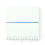 Basalte Sentido CresNET 2 Button Switch in Satin White