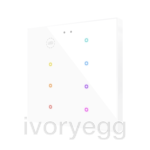 Flat RGB 8. Glass capacitive push button - 8 buttons - Custom