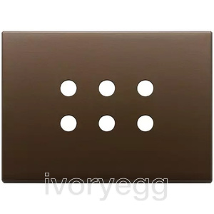 Plate 3Mx6 Tondo brushed dark bronze