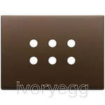 Plate 3Mx6 Tondo brushed dark bronze