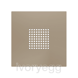ZS70. RingBOX - KNX Doorbell cover 70X70 mm - Champagne