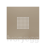 ZS70. RingBOX - KNX Doorbell cover 70X70 mm - Champagne