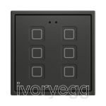 Tecla RGB 70 X6. PC-ABS Capacitive push button 70x70 - 6 buttons - Anthracite