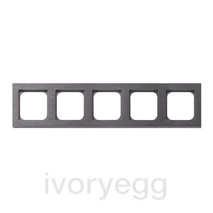 Frame - 5 gang - brushed volcanic grey
