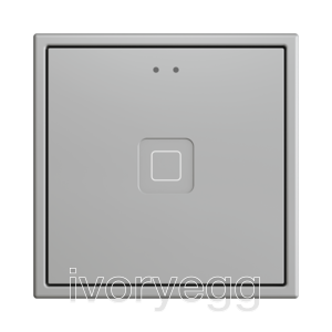 Tecla RGB 70 X1. PC-ABS Capacitive push button 70x70 - 1 button - Silver