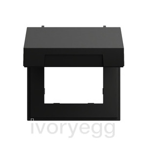 System 70 mounting frame with hinged cover black matt (lacquered)