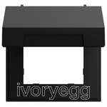 System 70 mounting frame with hinged cover black matt (lacquered)