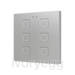 Tecla RGB 6. PC-ABS Capacitive push button - 6 buttons - Silver