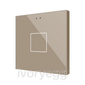 Flat RGB 1. Glass capacitive push button - 1 button - Champagne