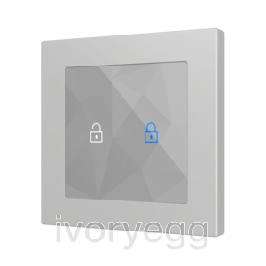 Flat RGB 55 X2. Glass capacitive push button 55x55 - 2 buttons - 360° Custom