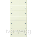 Rocker set 6-gang System 55 Cream white(lacquered)
