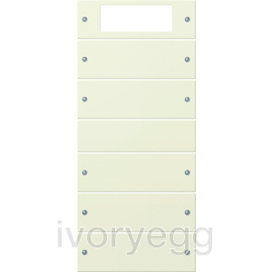 Rocker set 5-gang Plus System 55 Cream white(lacquered)