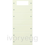 Rocker set 5-gang Plus System 55 Cream white(lacquered)