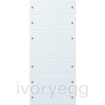Rocker set 6-gang System 55 pure white matt(lacquered)