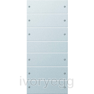 Rocker set 6-gang System 55 Colour Aluminium(lacquered)