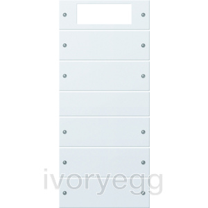 Rocker set 5-gang Plus System 55 pure white(lacquered)