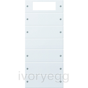 Rocker set 5-gang Plus System 55 pure white matt(lacquered)