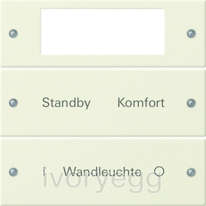 Rocker set 2-gang Plus inscribable System 55 Cream white(lacquered)