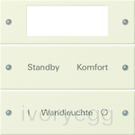 Rocker set 2-gang Plus inscribable System 55 Cream white(lacquered)