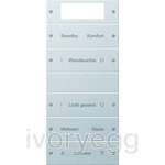 Rocker set 5-gang Plus (2+3) inscribable System 55 Colour Aluminium(lacquered)