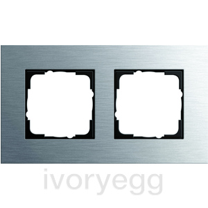 Esprit Frame 2-gang Stainless Steel