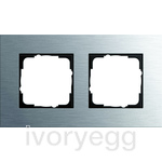 Esprit Frame 2-gang Stainless Steel