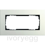 Esprit Frame 2-gang without crossbar Linoleum-plywood light grey