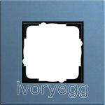 Frame 1-gang Gira Esprit Linoleum-plywood blue
